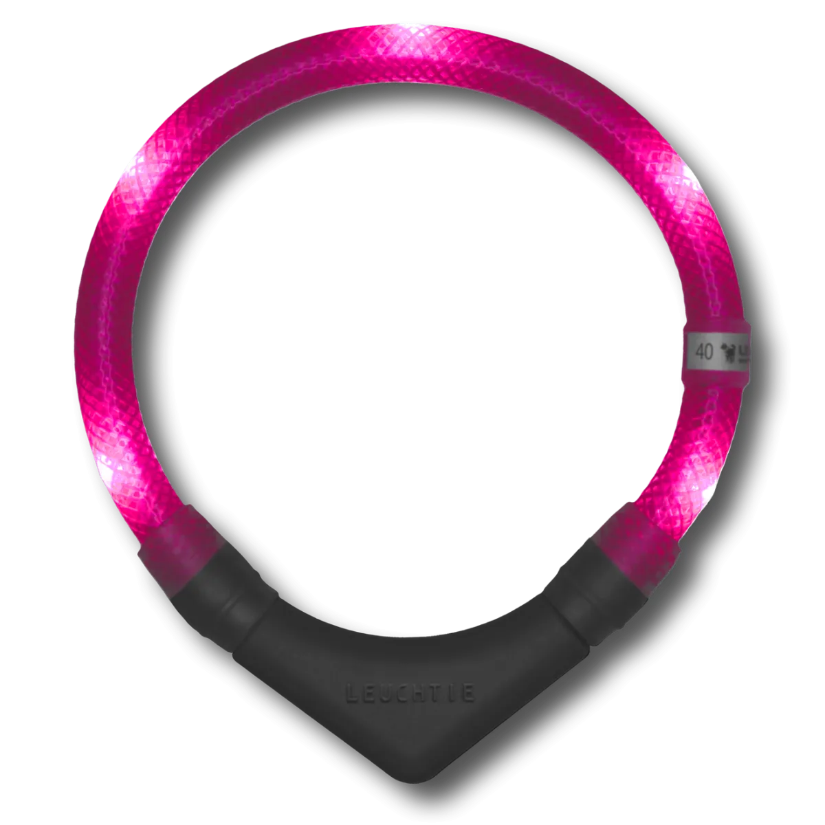 LED-Halsband Plus 35 cm hotpink – LEUCHTIE