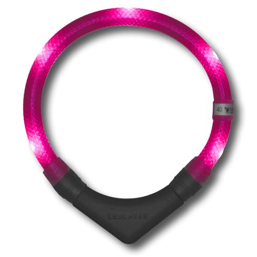 LED-Halsband Plus 35 cm hotpink – LEUCHTIE
