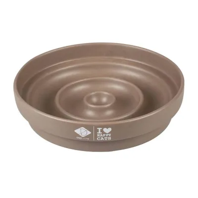 Anti-Schling-Napf SUE "drop", 750ml, Ø20x4.5cm, braun
