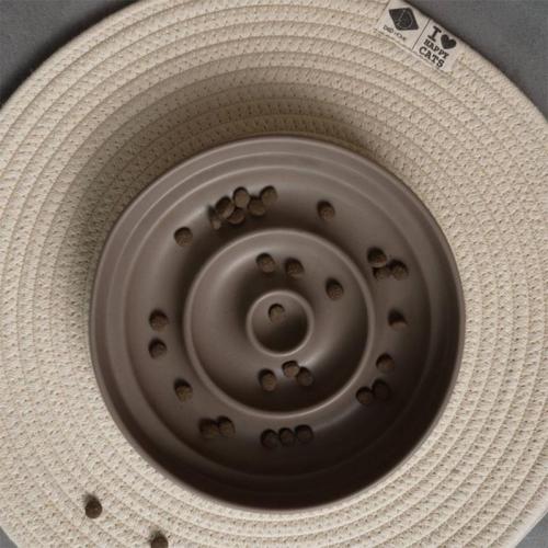Anti-Schling-Napf SUE "drop", 750ml, Ø20x4.5cm, braun