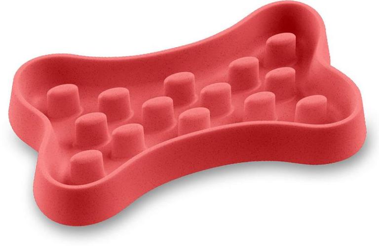 Napf Slow Chow BONE, 35.9 x 20.4 x 5 cm, rot
