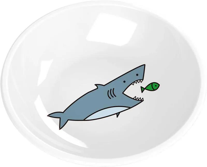 Melamin-Schale Shark, 13.3 x 13.3 x 2.8cm, weiss