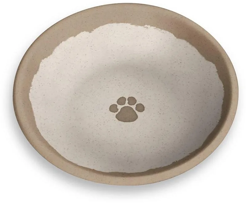 Melamin-Schale Rustic Paw, Ø 13 cm, H 3 cm, beige
