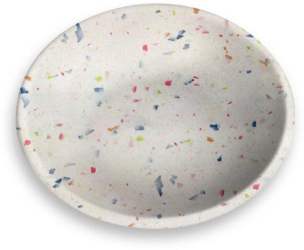 Melamin-Schale Terrazzo, Ø 13 cm, H 3 cm, weiss