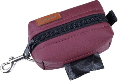 Kotbeutelspender Lincoln, 9 x 5 x 4 cm, burgundy
