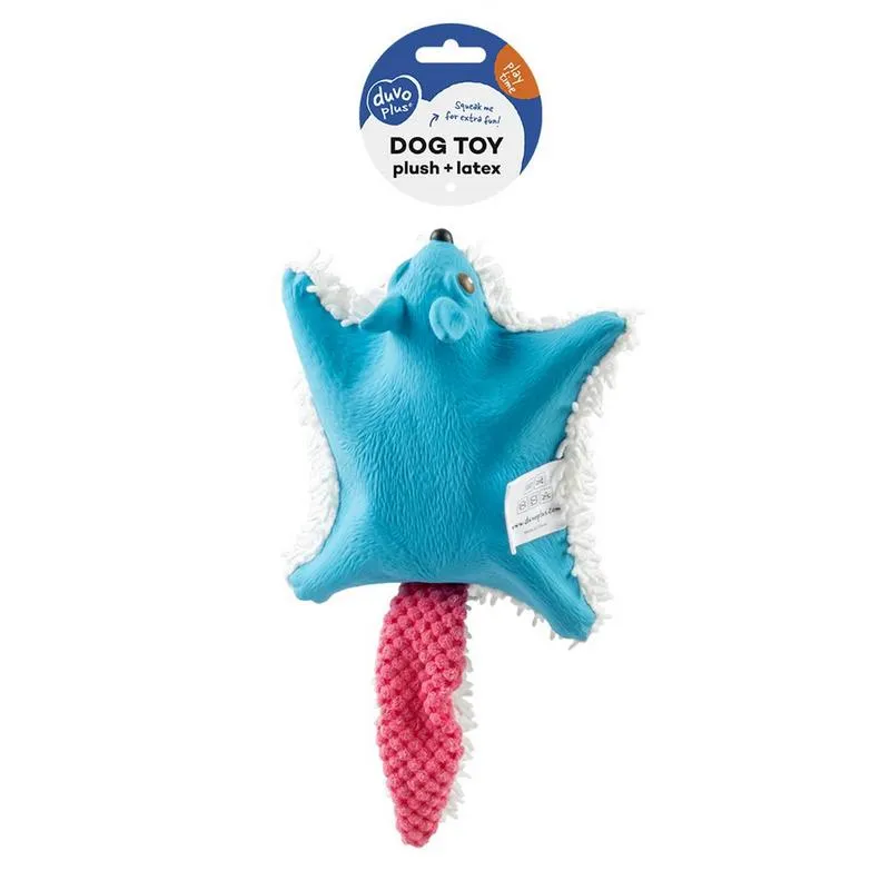 Plüsch & Latex Flughörnchen, 31x17x5 cm, blau