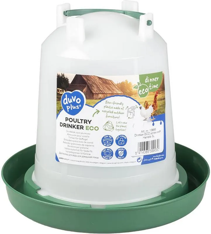 Trinker ECO mit Griff, 3l, Ø 25 cm, H 22 cm, grün