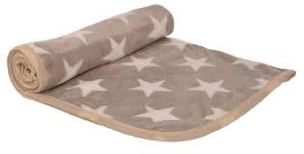 Petlando Kuscheldecke Stars Beige OEKO-TEX® 100 x 70 cm