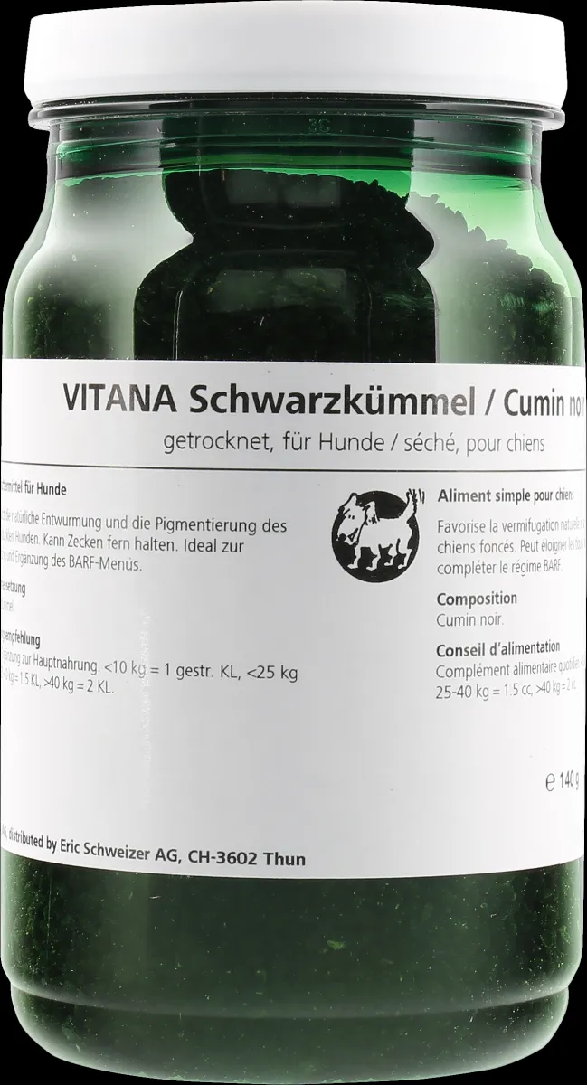 VITANA Schwarzkümmel, getrocknet, für Hunde, 140 G
