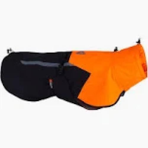 Fjord raincoat, unisex, black/orange, 30, single