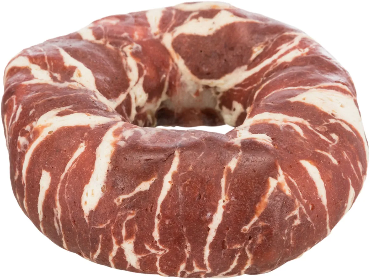 Unverpackt: Donut Rind, Denta Fun Marbled Beef Chewing Ring, ø10cm 110g Stück