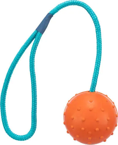 Stabiler Ball 6,5cm mit Seilschlaufe, sehr stabil, seil reflektiert