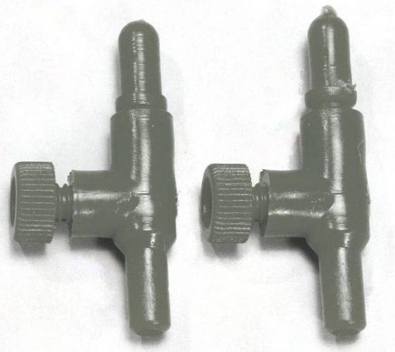 Absperrhahnen, Ø 4/6 mm, Plastik, mit 1-Weghahnen, 2 Stück