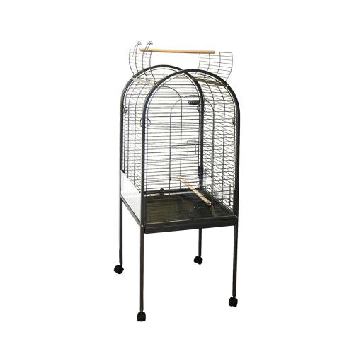 Laroy EBI DuvoPlus Papagei Käfig Junior XXLIGHT 55x55x143cm hammerschlag-grau k07