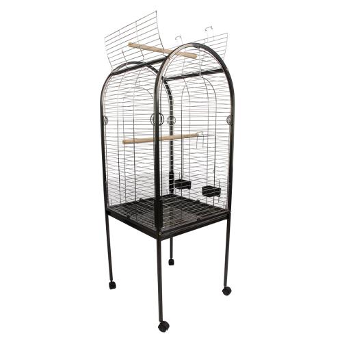 Laroy EBI DuvoPlus Papagei Käfig Junior XXLIGHT 55x55x130cm chrom