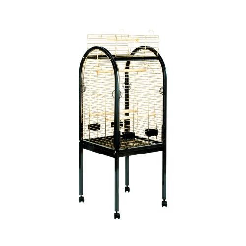 Laroy EBI DuvoPlus Papagei Käfig Junior CHROME 55x55x130cm schwarz