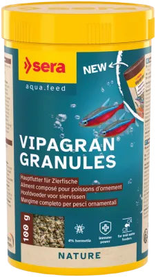 Fischfutter Vipagran Granules Zierfischfutter 250 ml 100 g – sera