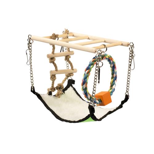 Laroy EBI DuvoPlus Hängebrücke in Holz m. Hammock 17x22x15cm
