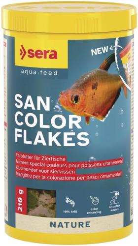 Fischfutter San Color Flakes Zierfischfutter 1000 ml 210 g – sera