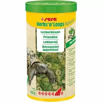 Reptilienfutter Herbs & Loops Nature Landschildkrötenfutter 1000 ml 120 g – sera