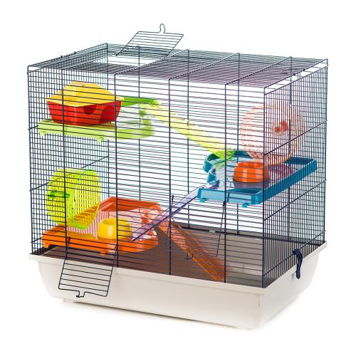 Laroy EBI DuvoPlus Käfig TEDDY 2 GIGANT 58x38x55CM grau-blau