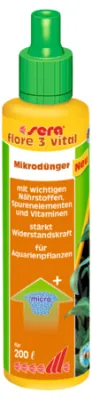 Aquaristik-Zubehör flore 3 vital Pflanzendünger Aquarium 50 ml – sera