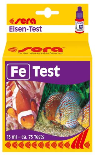Wassertest Fe-Test Eisen Wassertest für Aquarium Süß- & Meerwasser – sera