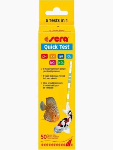 Wassertest Quick Test 6in1 Wassertest 50 Teststreifen Aquarium – sera