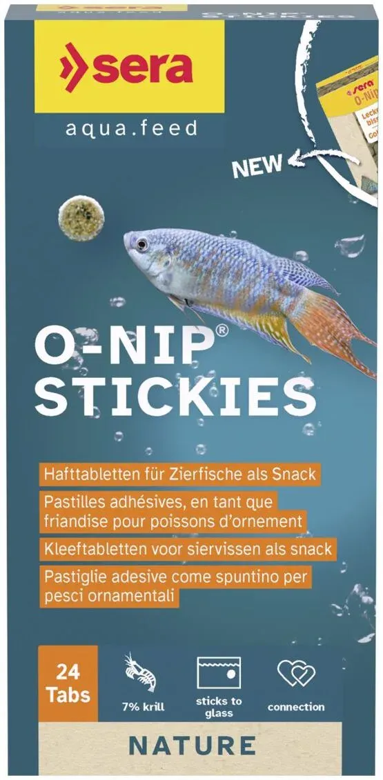 Heimtierprodukt O-Nip Nature Hafttabletten für Zierfische 24 Tabs – sera