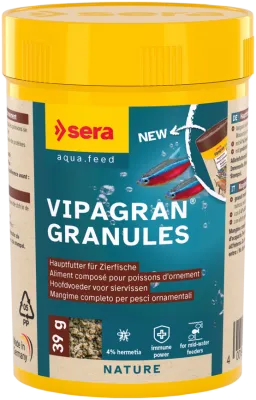 Heimtierprodukt Vipagran Nature Softgranulat für Zierfische 100 ml – sera