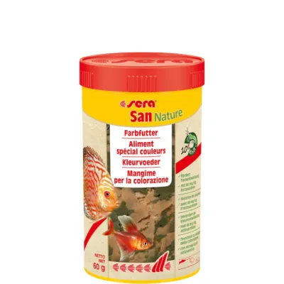 Fischfutter San Nature Zierfischfutter 100 ml Flockenfutte – sera