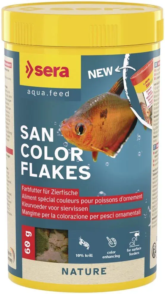 Fischfutter San Nature Zierfischfutter Flocken 250 ml (60 g) – sera