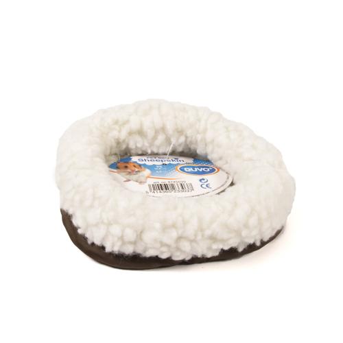 Laroy EBI DuvoPlus Bett Oval Schaffell 16x7cm weiss, blau