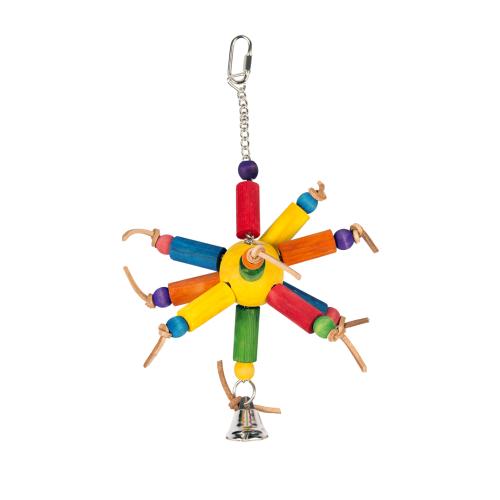 Laroy EBI DuvoPlus Kleurrijk Houten Blokjes En Leder 35cm