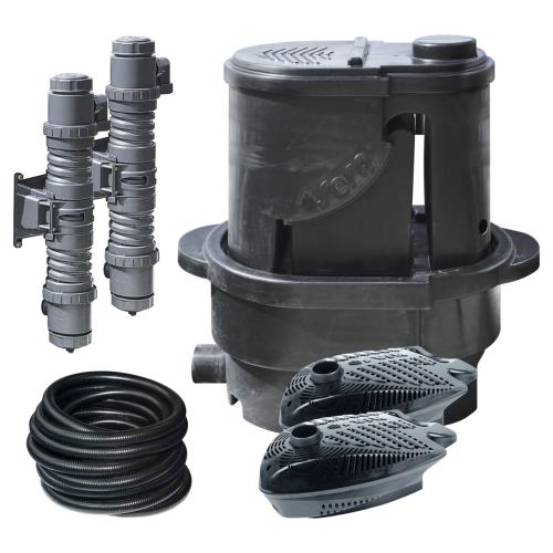 Teichtechnik KOI 24000 Prof. Pond Filter,schwarz m. 2PP 12000, 25m+2UV-C – sera