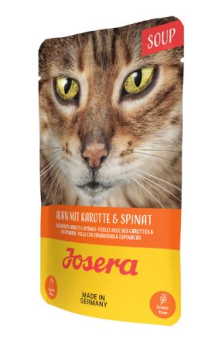 Katzennassfutter Soup Huhn, Karotte&Spinat 70 g – Josera