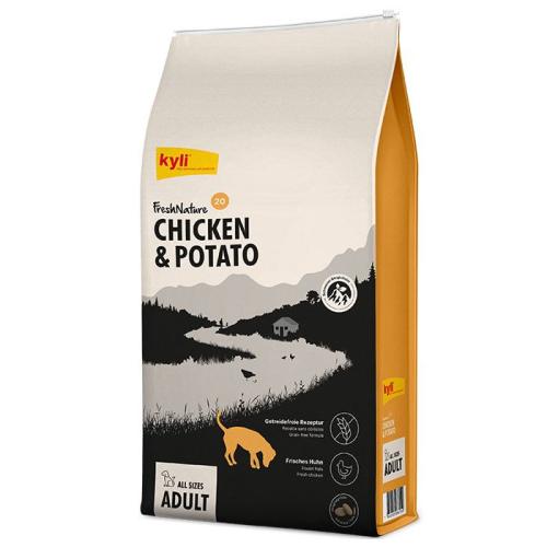 FreshNature Nr. 20 Chicken & Potato – 12 kg – kyli - getreidefreies Trockenfutter für ausgewachsene Hunde