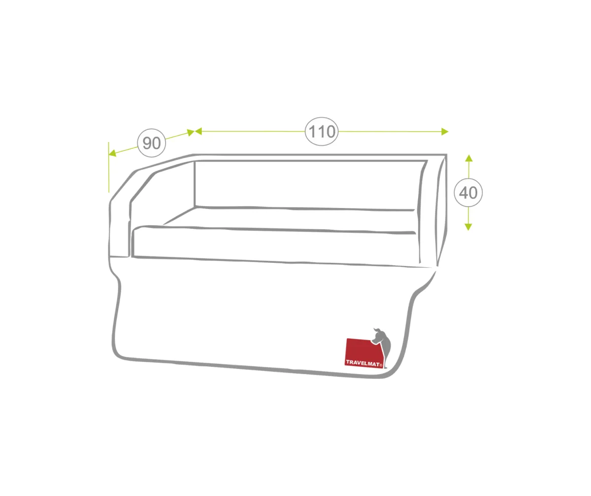 TRAVELMAT Plus Schwarz Visco 110*90cm