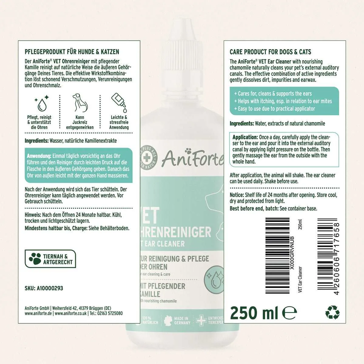 AniForte® VET Ohrenreiniger Kamille 250ml