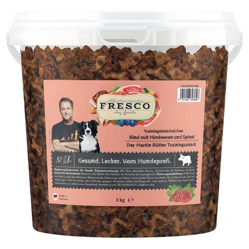 Hundeleckerli Trainingsknöchelchen Rind, Himbeeren, Spinat 1 kg – Martin Rütter