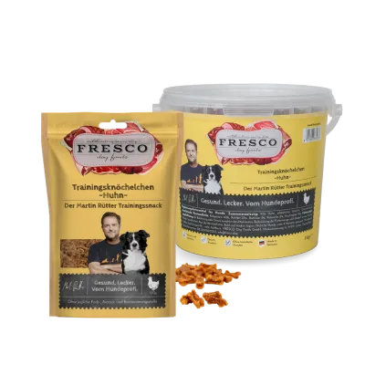 Hundeleckerli Trainingsknöchelchen Huhn 150 g – Martin Rütter