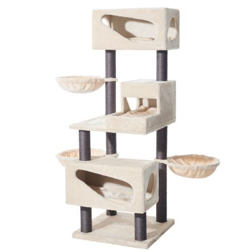 Kratzbaum Corlu cream, 60 × 60 × 171cm – Nobby