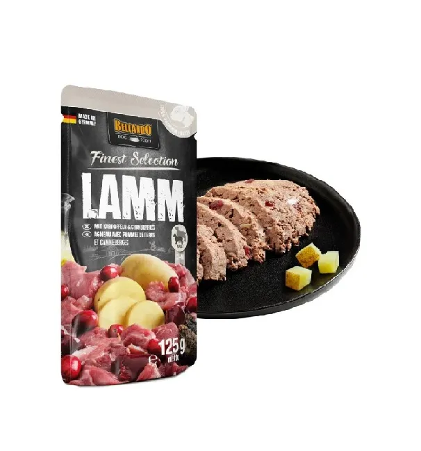 Hundenassfutter Finest Selection Lamm 125 g – BELCANDO