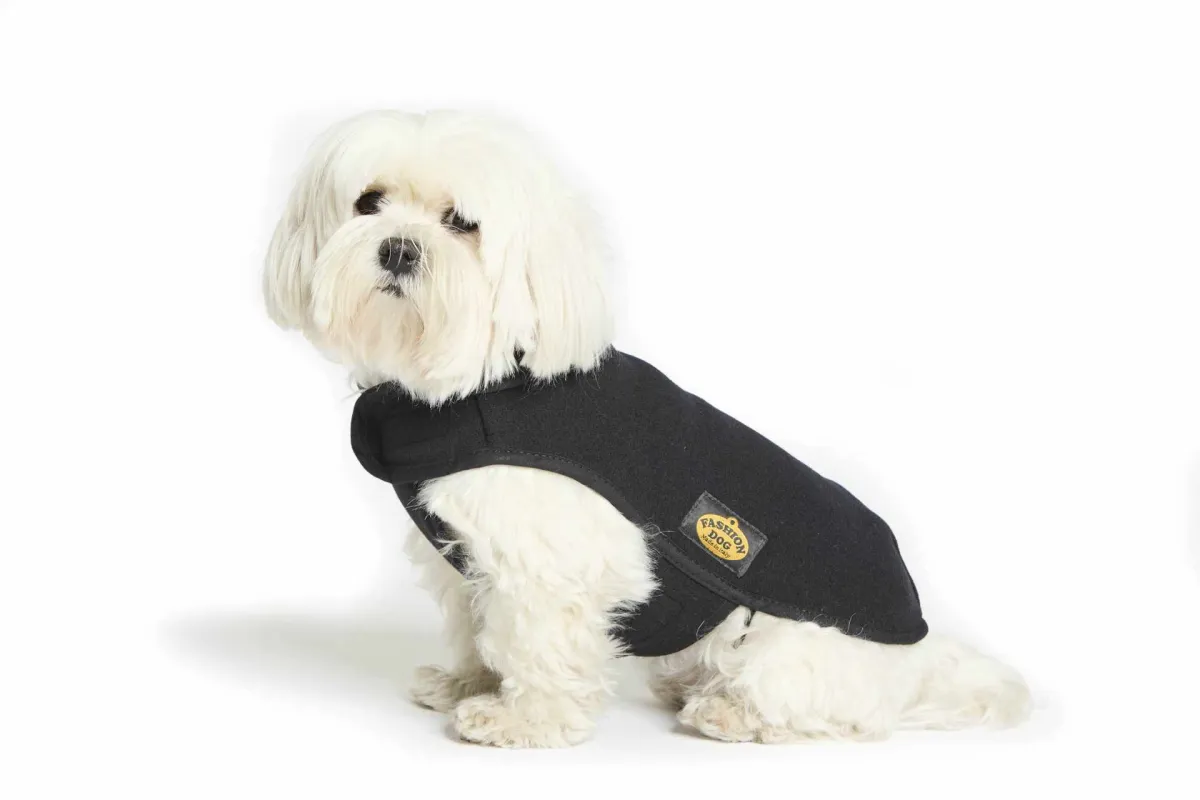 Fashion Dog Art. 110 Nero – 36 cm – Fashion Dog - wasserabweisender Hundemantel mit Fleecefutter