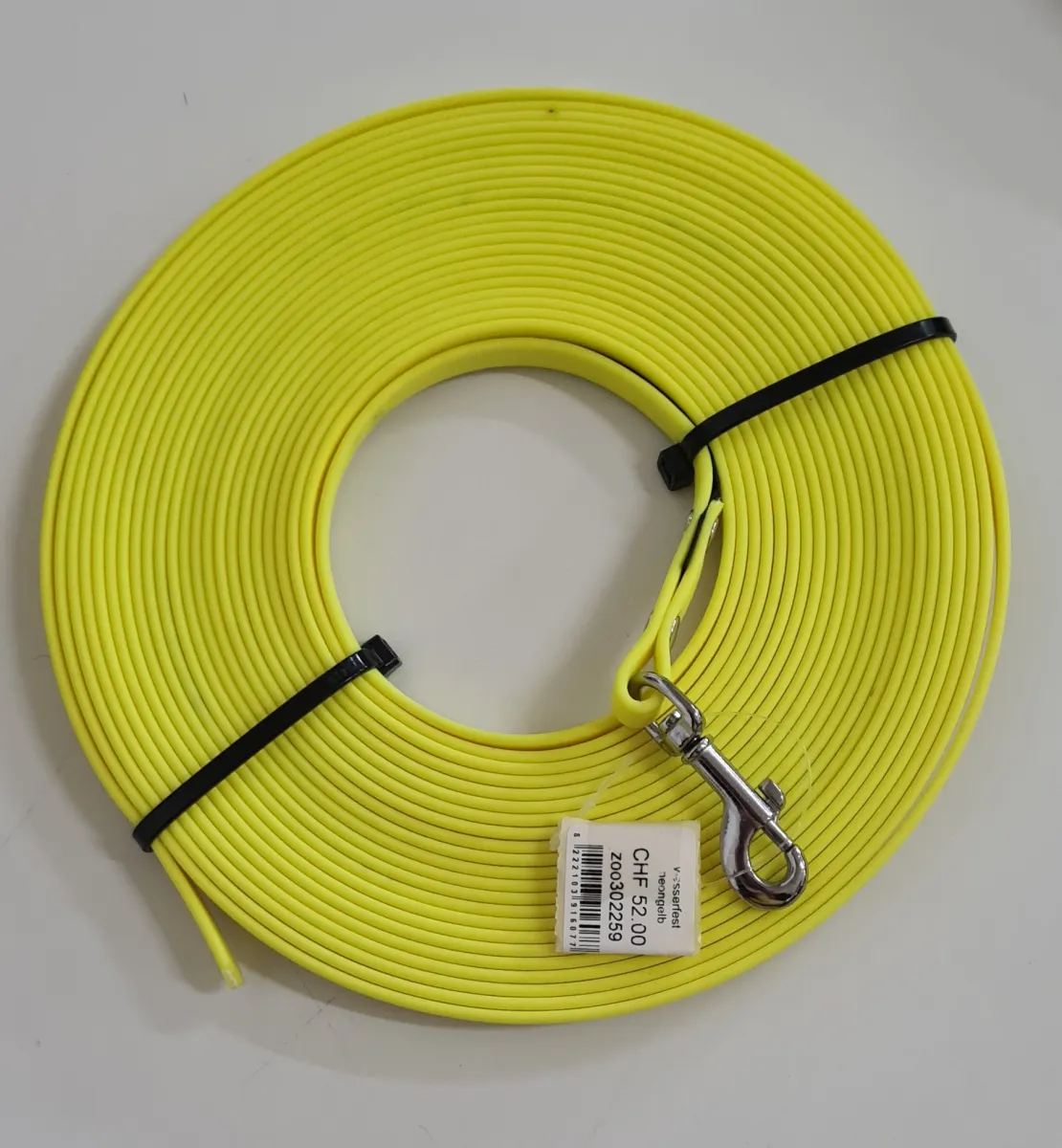 Biothan Schleppleine 10m 10mm neongelb ohne Handschlaufe