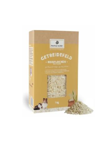 BARF-Flocken REISFLOCKEN für Hunde und Katzen Paws&Patch 1kg – Paws & Patch