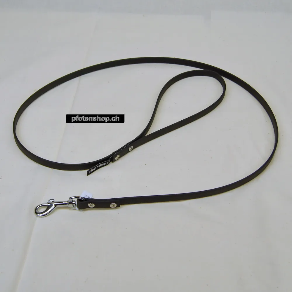 Stadtleine Biothan reflektierend 1.2m mit Handschlaufe, wasserfest schwarz reflex, 20mm/1.2m,