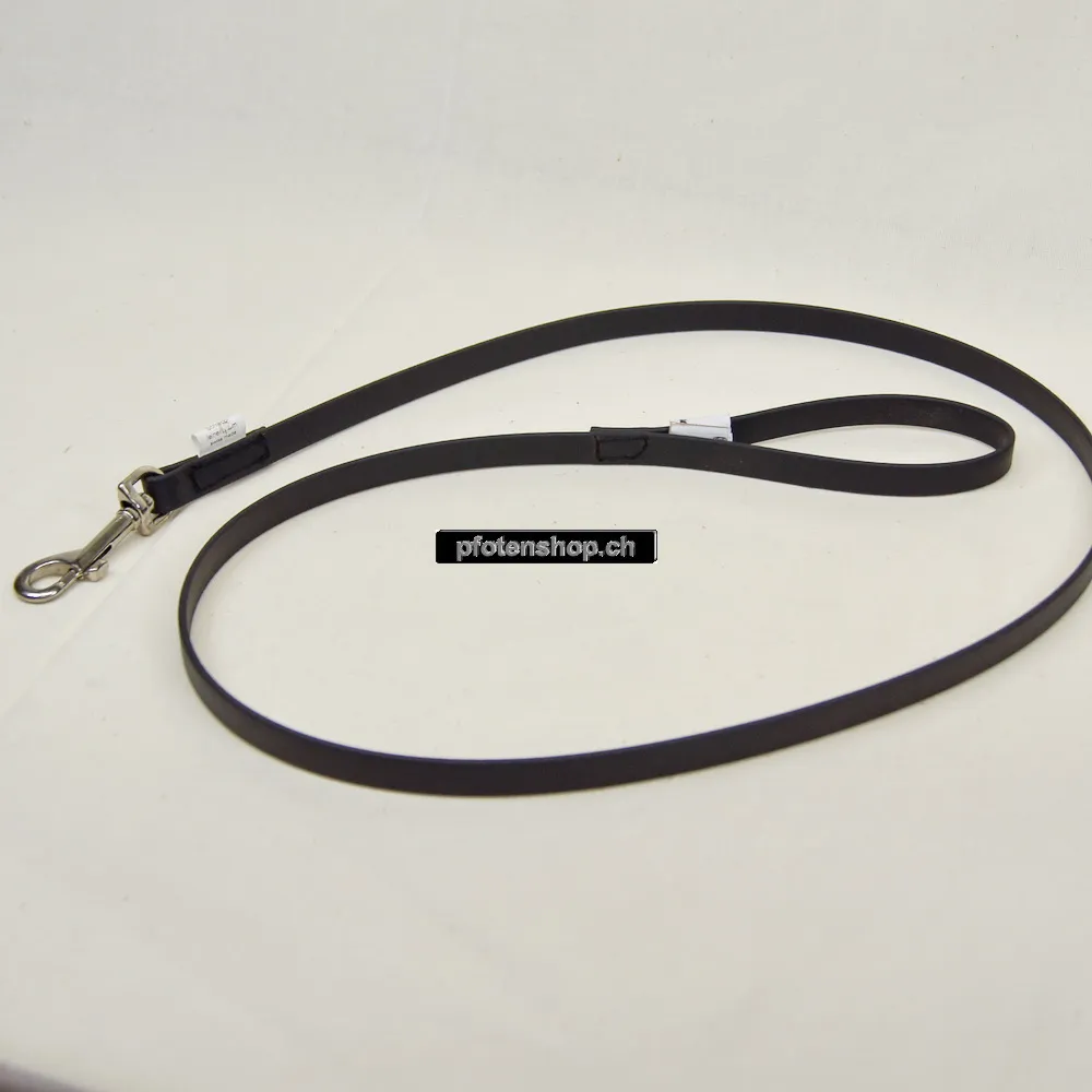 Stadtleine Biothan reflektierend 1.2m mit Handschlaufe, wasserfest schwarz reflex, 20mm/1.2m,