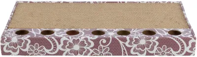 Tri × ie Kratzpappe mit Bällen & Catnip 48 × 5 × 25 cm Pink