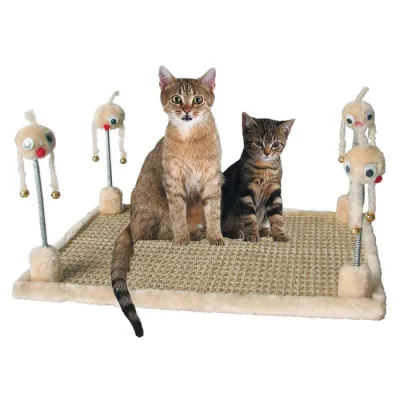 Kratzteppich Tweety, 48 × 38 × 23 mit Spielzeug an Springfeder – Swisspet
